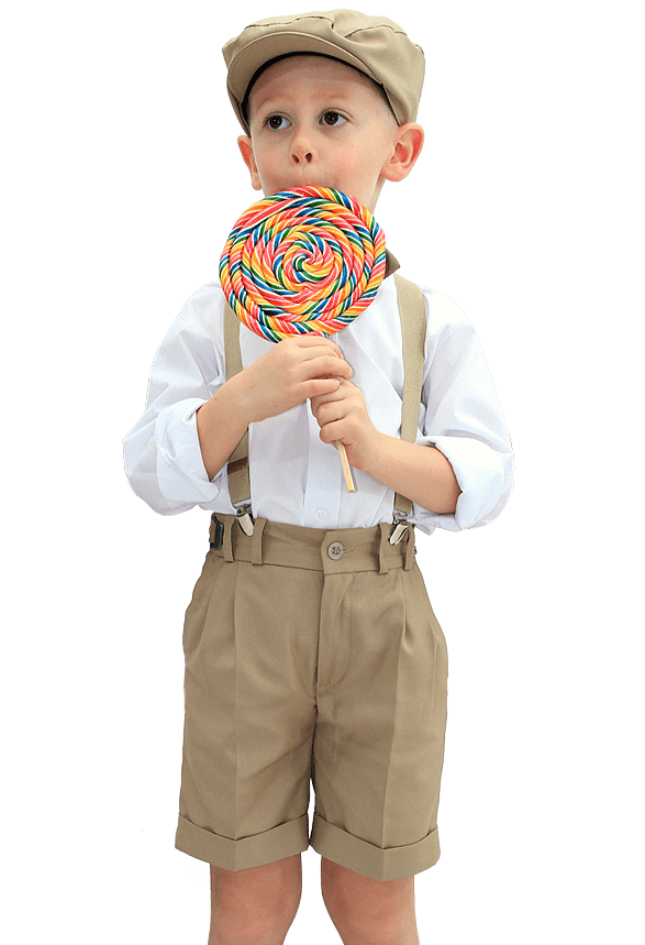 bermuda social com suspensorio infantil