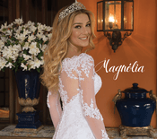 Vestido de noiva com mangas magnólia 25